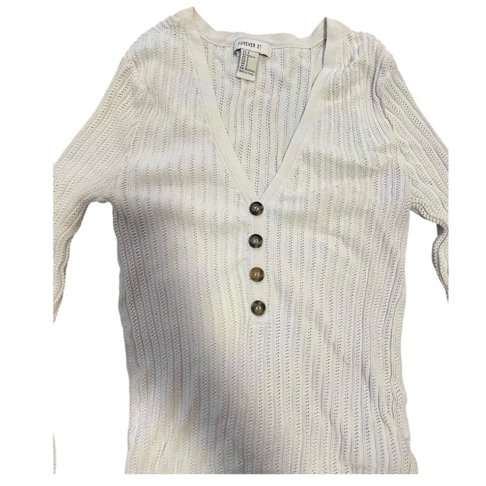 Forever 21 White Knit Top - Picture 3 of 8